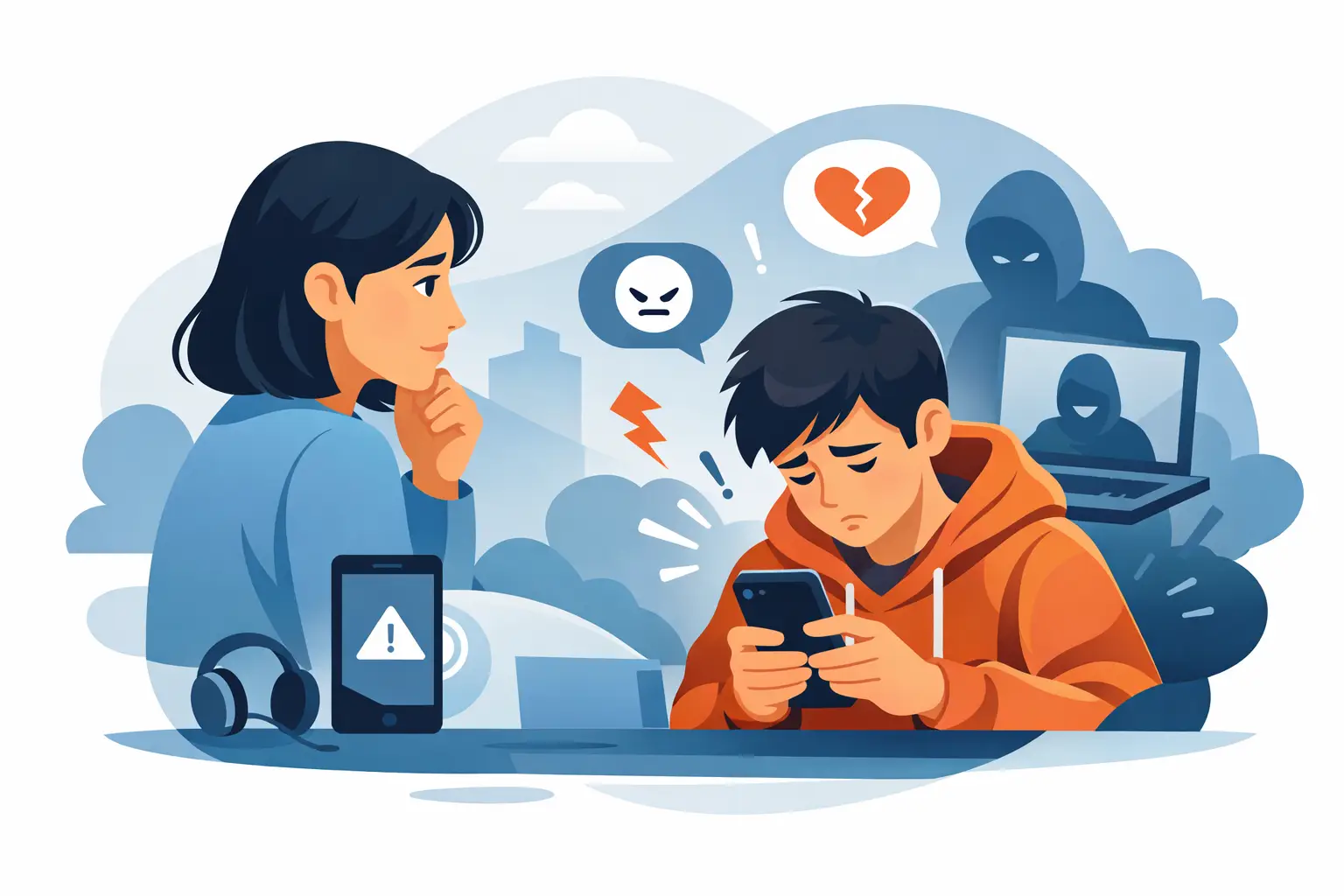 Warnzeichen für Cybermobbing, die Eltern kennen sollten