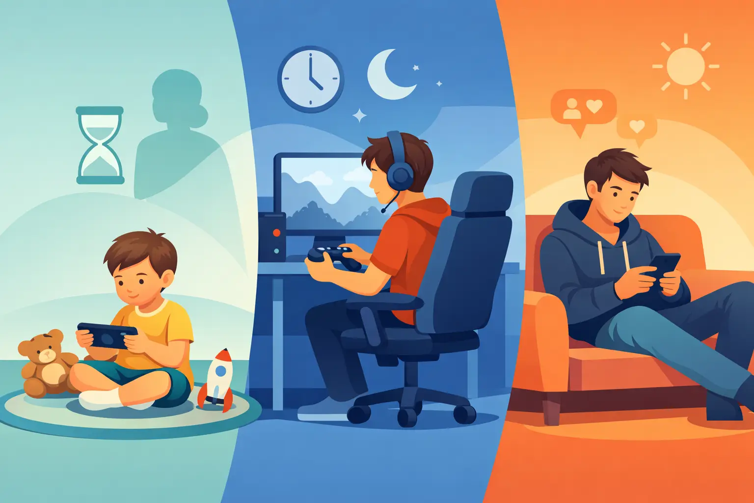 Festlegung gesunder Gaming-Grenzen nach Altersstufe
